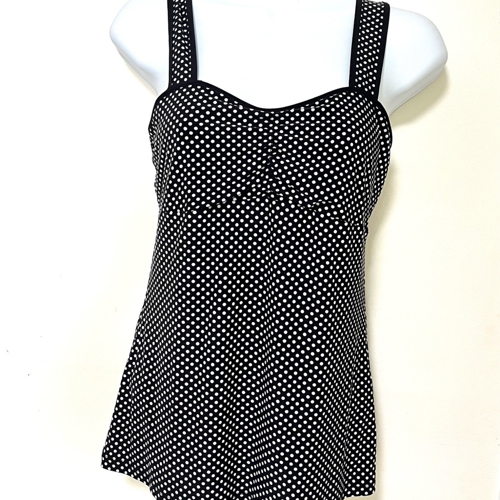 The Limited Black and White Polka Dot Tank Top